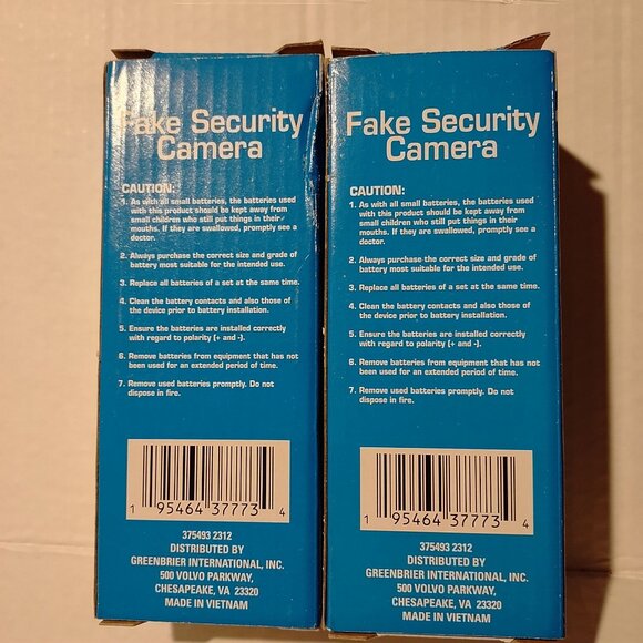 Fake Security Camera With Red Light & Easy Installation For Indoor Use-set of 2 - Picture 2 of 2